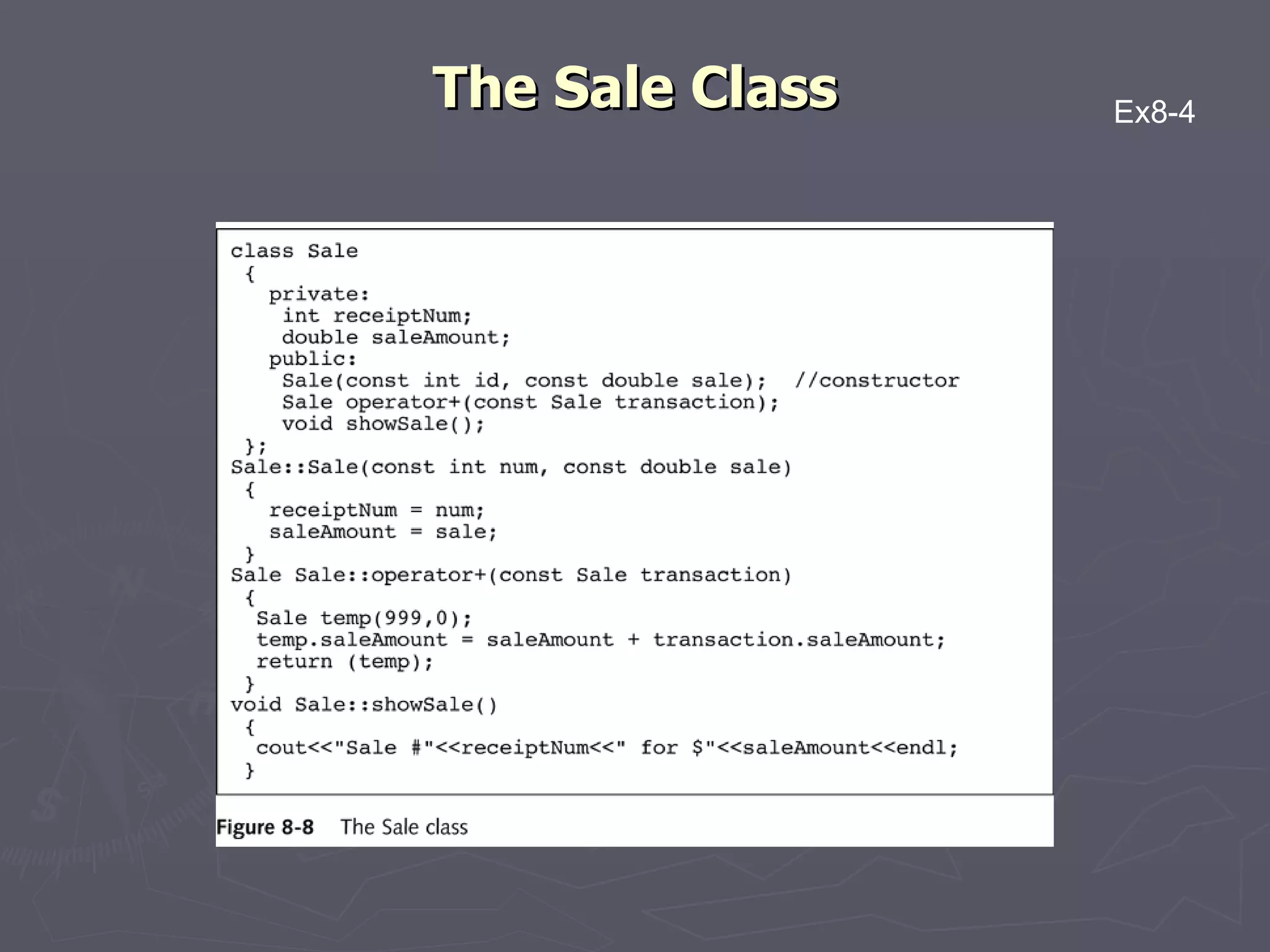 The Sale Class Ex8-4 