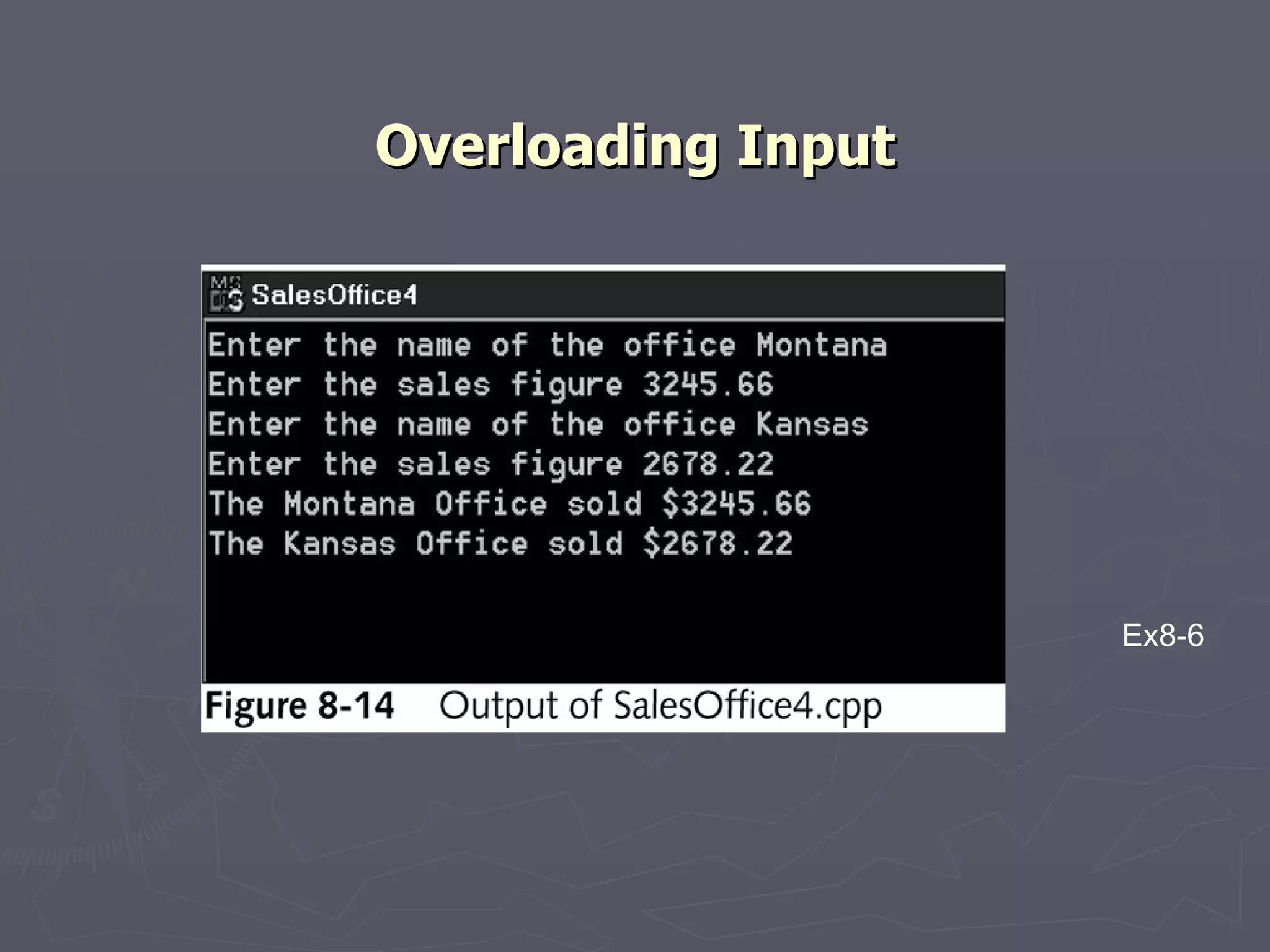Overloading Input Ex8-6 