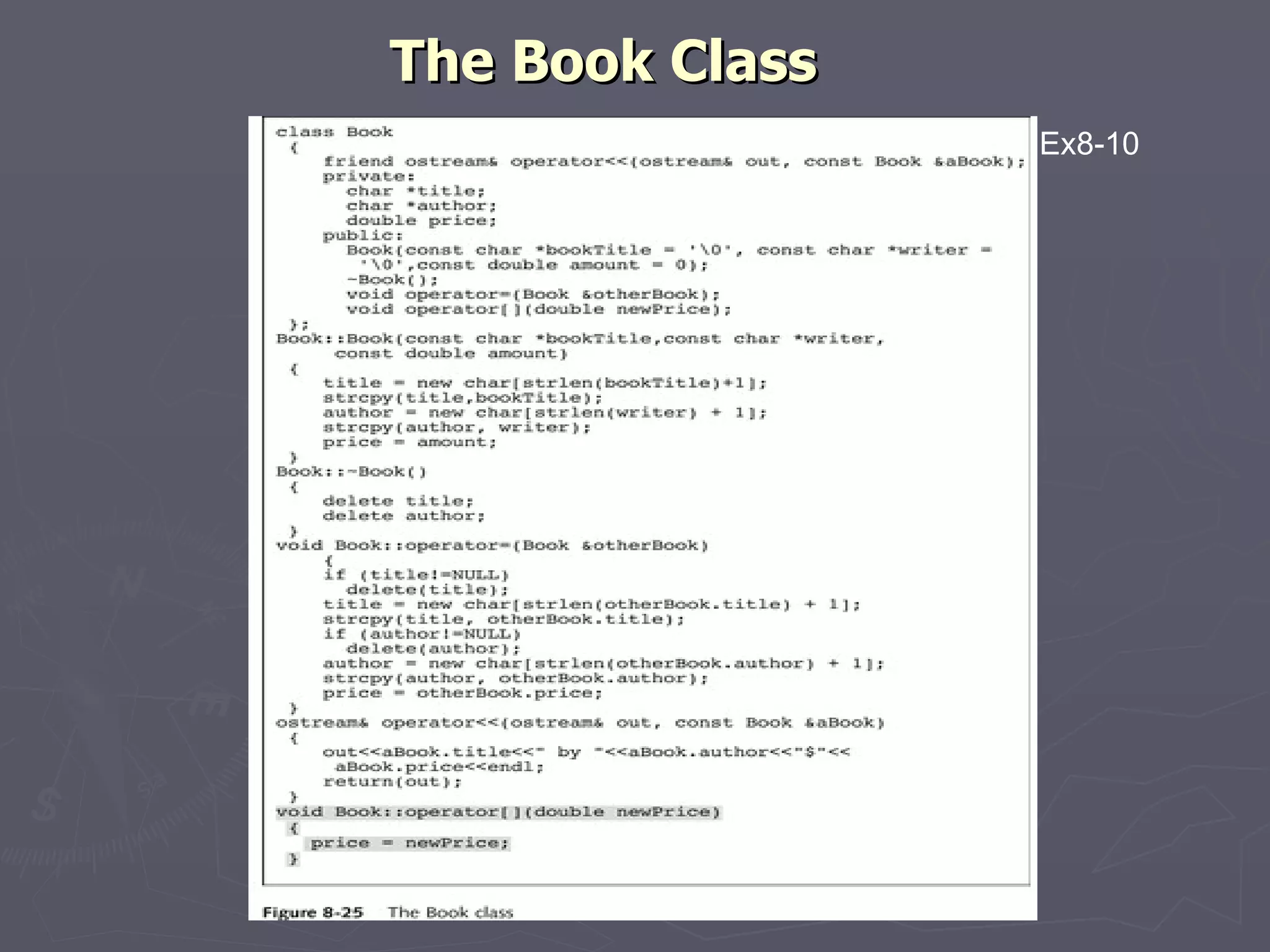 The Book Class Ex8-10 