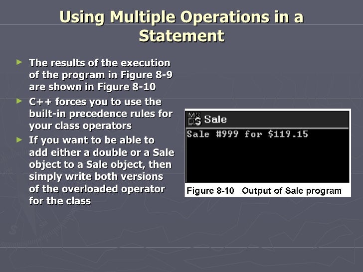 Write a program to overload operator