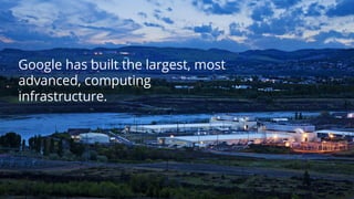 Google has built the largest, most
advanced, computing
infrastructure.
 