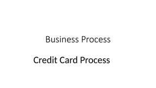 Credit Card Processing - Business Process Modeling | PPTX