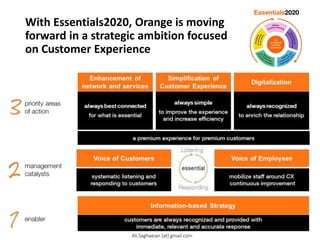 With Essentials2020, Orange is moving
forward in a strategic ambition focused
on Customer Experience
Ali.Saghaeian [at] gm...