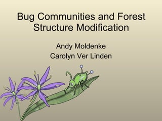 Bug Communities and Forest Structure Modification Andy Moldenke Carolyn Ver Linden 