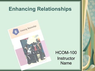 Enhancing Relationships HCOM-100 Instructor Name 