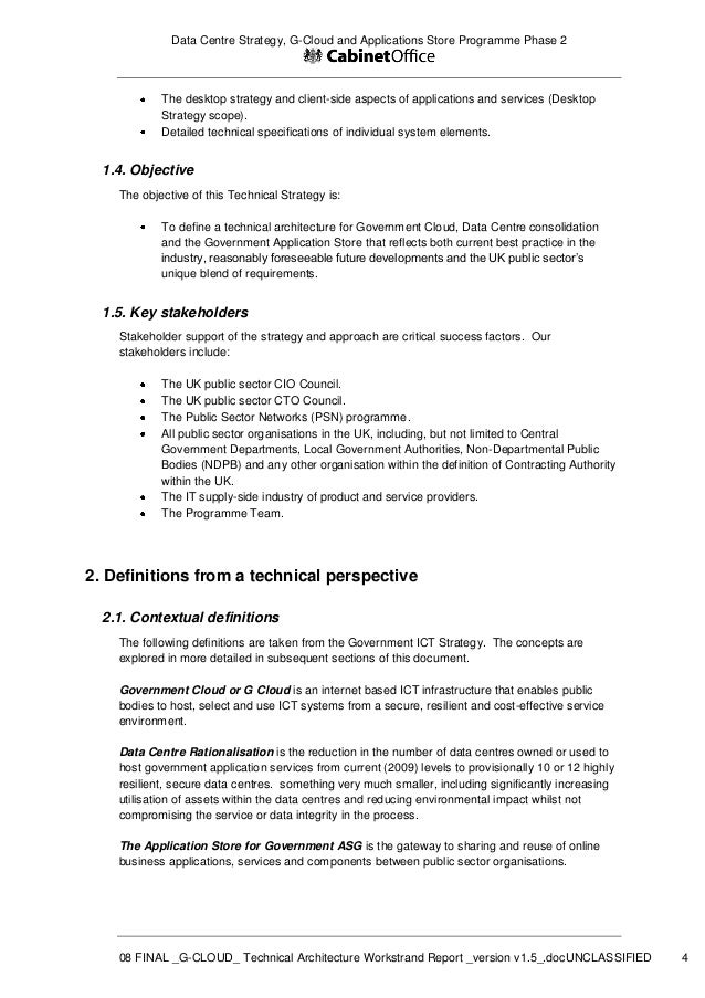G Cloud Programme Vision Uk Technical Architectureworkstrand Report