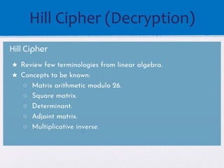 Hill cipher cryptography lets learn this | PDF