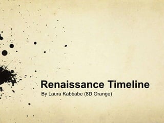 Renaissance Timeline
By Laura Kabbabe (8D Orange)
 