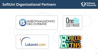 27
SoftUni Organizational Partners
 