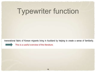 Typewriter function




         18
 