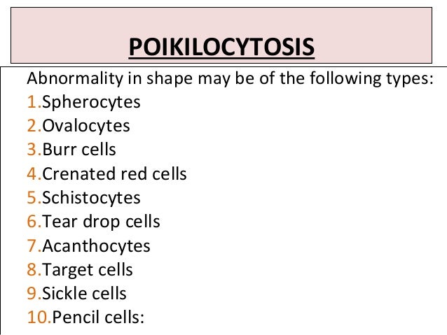 rbc morphology abnormal