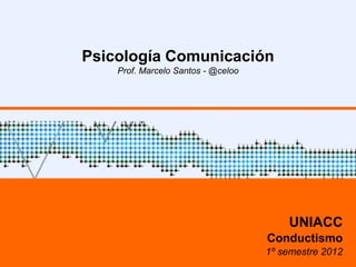 Psicología Comunicación
    Prof. Marcelo Santos - @celoo




                                        UNIACC
                                    Conductismo
                                    1º semestre 2012
 