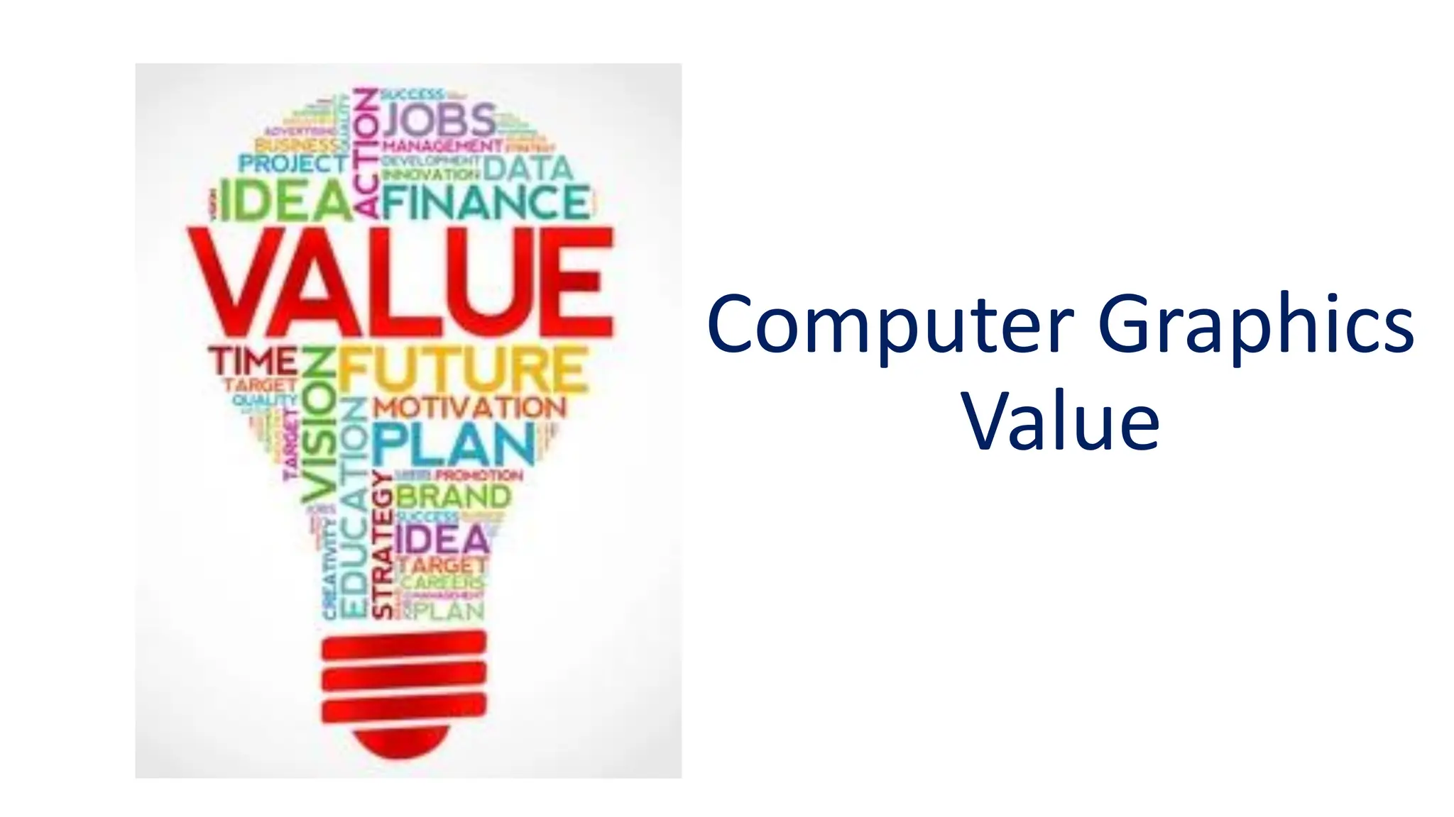 Computer Graphics
Value
 