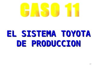 57
EL SISTEMA TOYOTAEL SISTEMA TOYOTA
DE PRODUCCIONDE PRODUCCION
 