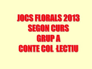 JOCS FLORALS 2013 - 2n A