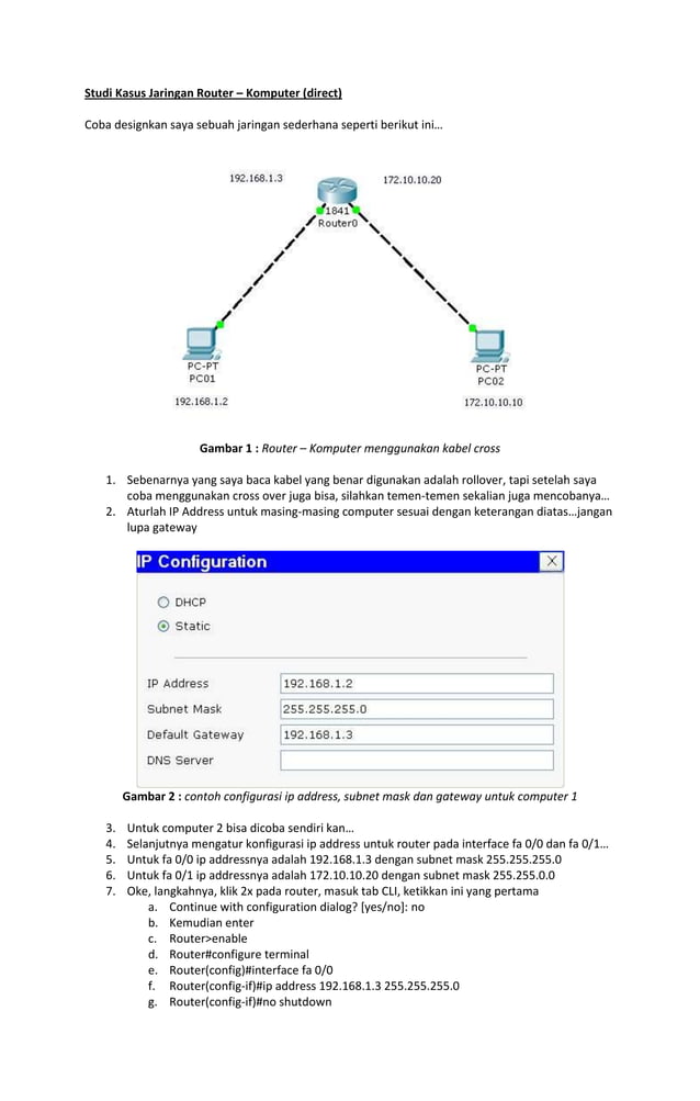 08. studi kasus jaringan router | PDF