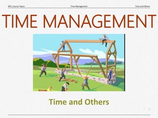1
|
Time and Others
Time Management
MTL Course Topics
Time and Others
TIME MANAGEMENT
 