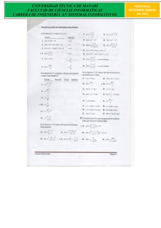 UNIVERSIDAD TÉCNICA DE MANABÍ                PORTOVIEJO
      FACULTAD DE CIENCIAS INFORMÁTICAS          SEPTIEMBRE-FEBRERO
CARRERA DE INGENIERÍA EN SISTEMAS INFORMÁTIVOS         DEL 2013
 