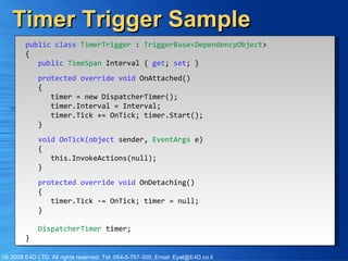 Diapath Timer Triggers, actions & behaviors in XAML | PPT