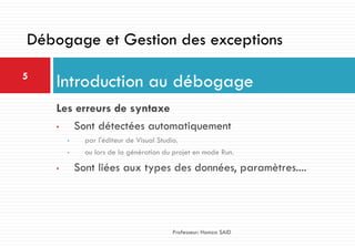 08 visual basic .net - debogage et gestion des exceptions | PDF
