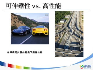 可伸 性缩 vs. 高性能
在系统可扩展的前提下提高性能
 