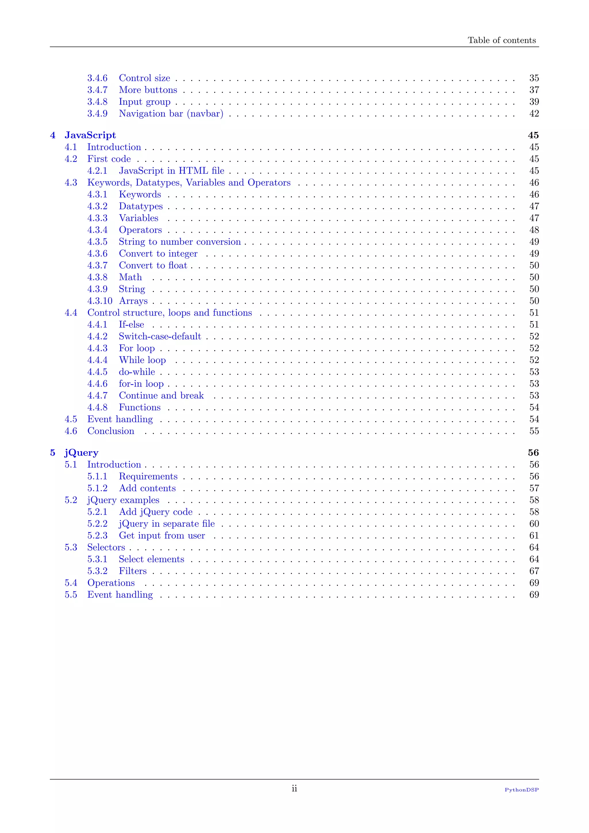 html-css-bootstrap-javascript-and-jquery | PDF