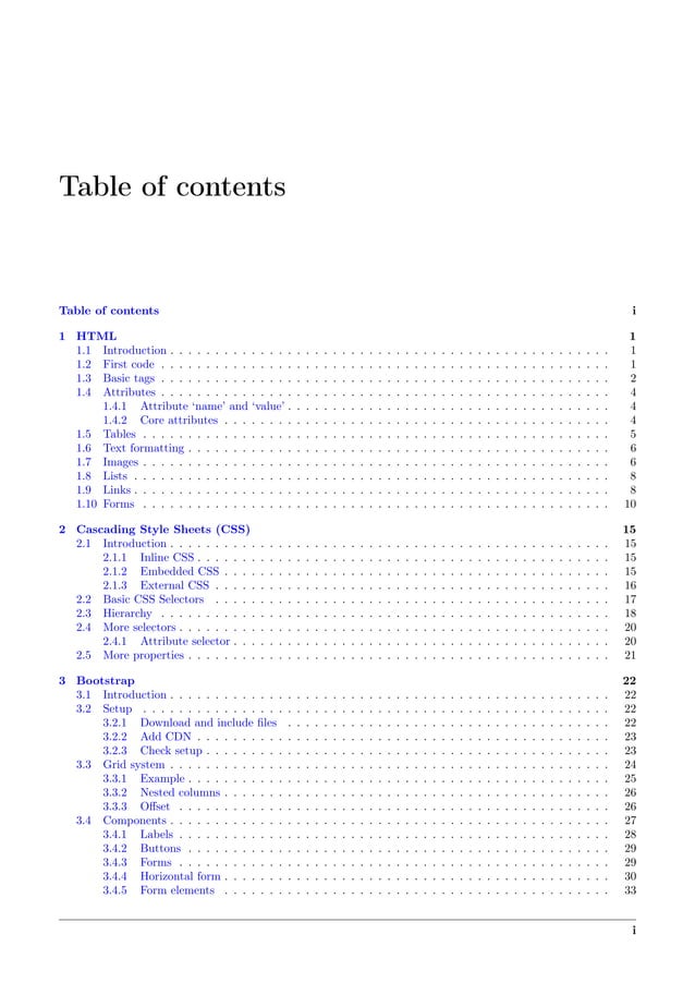 html-css-bootstrap-javascript-and-jquery | PDF