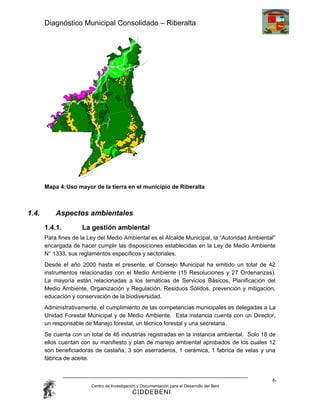 Diagnóstico Municipal Consolidado – Riberalta




       Mapa 4: Uso mayor de la tierra en el municipio de Riberalta



1....