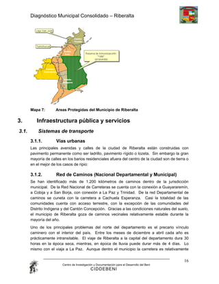 Diagnóstico Municipal Consolidado – Riberalta




       Mapa 7:       Areas Protegidas del Municipio de Riberalta

3.    ...