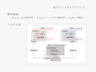 _kh Processing( rg ), Arduino( åפΒOӋ ),  ZigBee ( o ) ƥ չʾץȥפˤĤ  