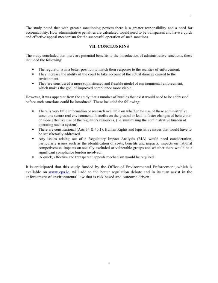 Administrative Sanctions