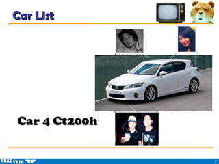Car List




Car 4 Ct200h


               7
 