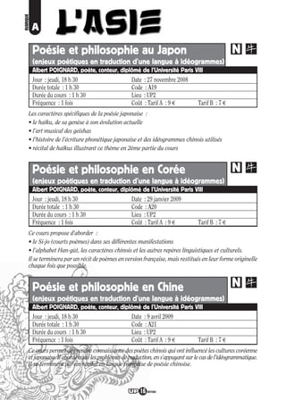 Programme UP Berry 2008/ 2009