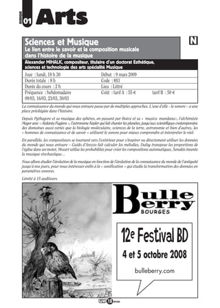 Programme UP Berry 2008/ 2009