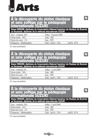 Programme UP Berry 2008/ 2009