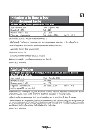 Programme UP Berry 2008/ 2009