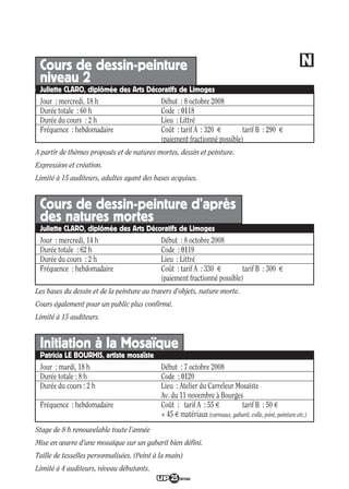 Programme UP Berry 2008/ 2009