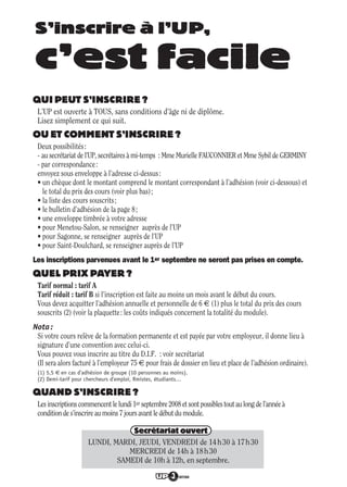 Programme UP Berry 2008/ 2009