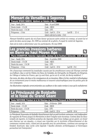 Programme UP Berry 2008/ 2009