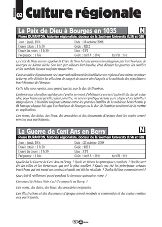 Programme UP Berry 2008/ 2009