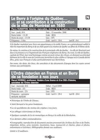 Programme UP Berry 2008/ 2009