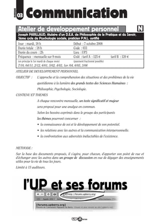 Programme UP Berry 2008/ 2009