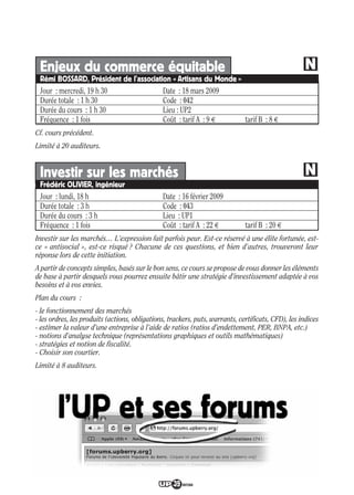 Programme UP Berry 2008/ 2009