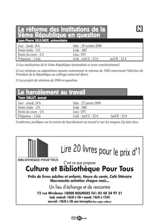 Programme UP Berry 2008/ 2009