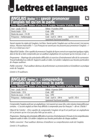 Programme UP Berry 2008/ 2009