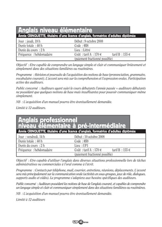 Programme UP Berry 2008/ 2009