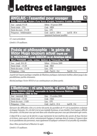 Programme UP Berry 2008/ 2009