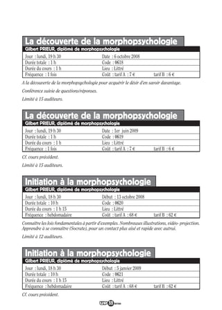 Programme UP Berry 2008/ 2009
