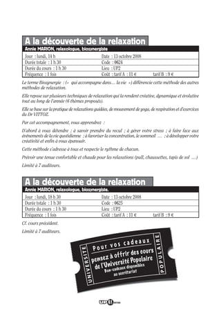 Programme UP Berry 2008/ 2009