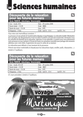 Programme UP Berry 2008/ 2009